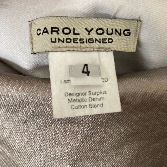 Carol Young metallic capri-length “ciao” pants size 4 - Picture 2 of 2